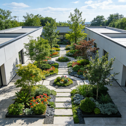 Picture of Garden Plant Landscaping Design - Seasonal Layered Green Space & Plant Matching Scheme